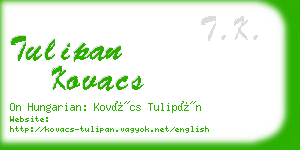 tulipan kovacs business card